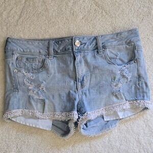American Eagle Outfitters Girls Size 10 Distressed Denim Cutoff Shorts